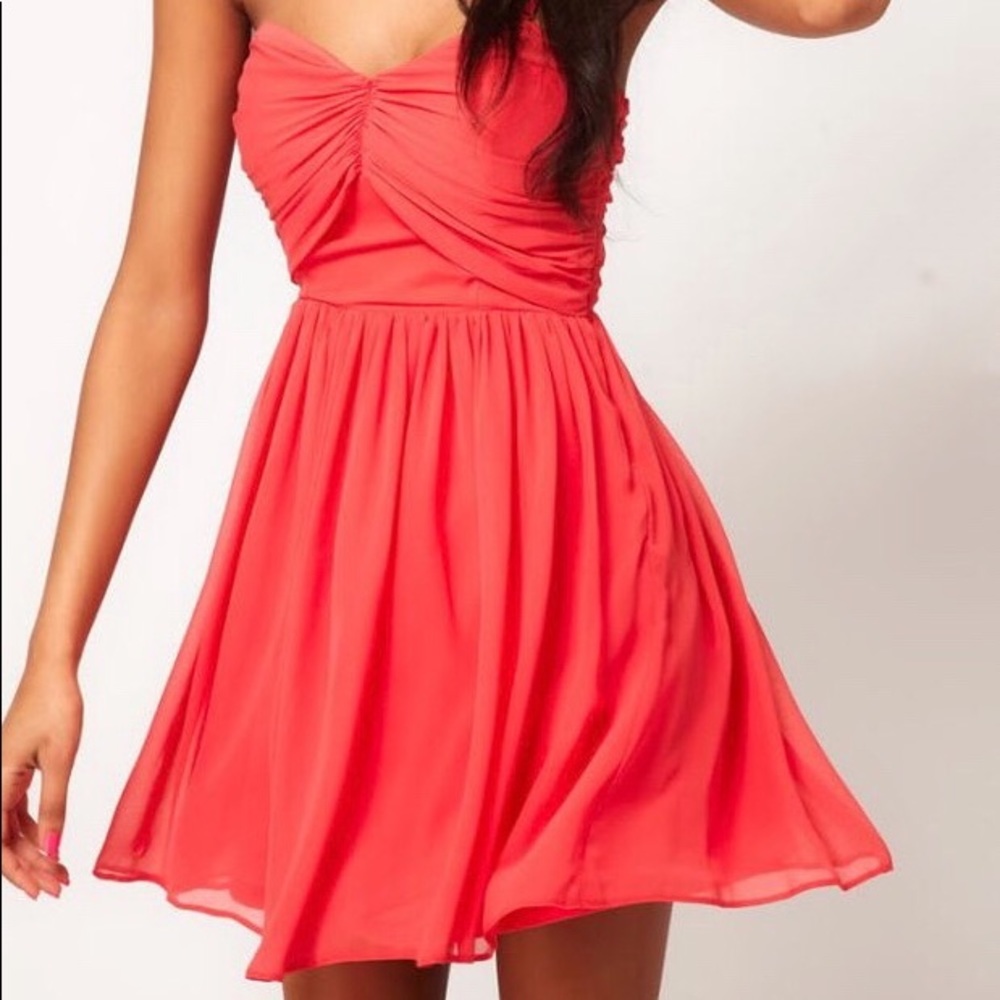 ASOS Collection Coral Mini Skater Dress